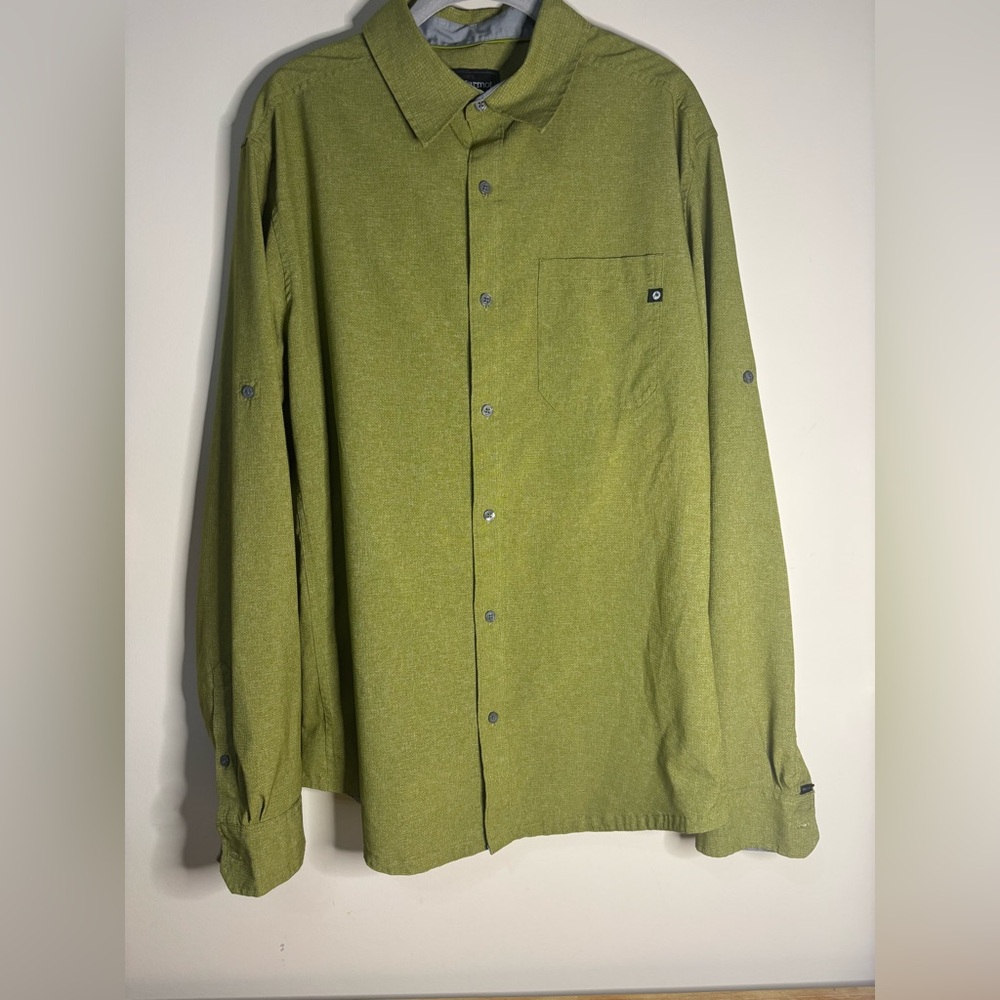 Marmot Men’s‎ Buttonf Down Olive Green Shirt L